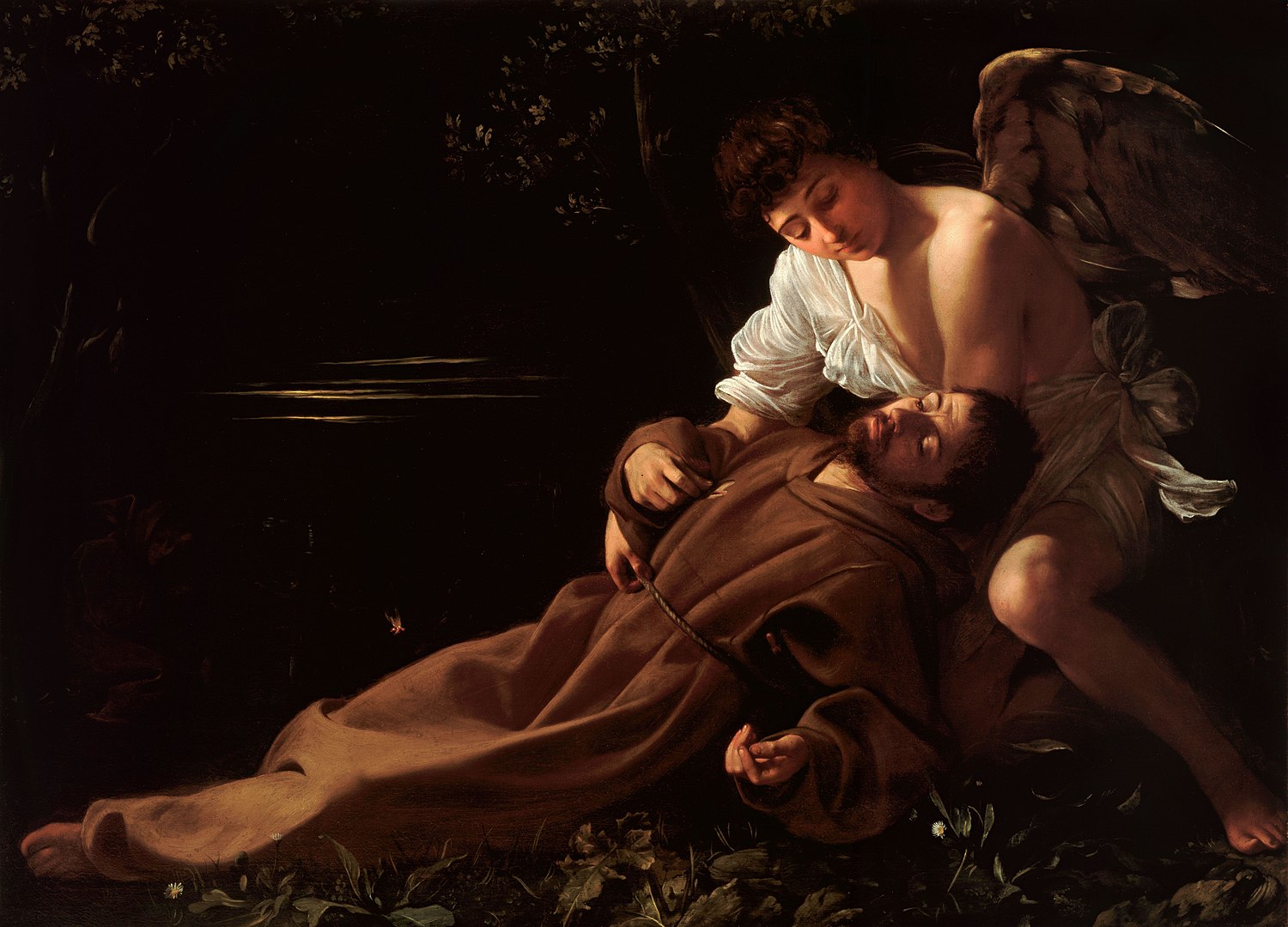 Caravaggio (1571-1610), ‘Saint Francis of Assisi in Ecstasy’, c. 1595-96, Oil on canvas, 94cm x 130 cm, Wadsworth Atheneum Museum of Art. Photo: Wiki Commons