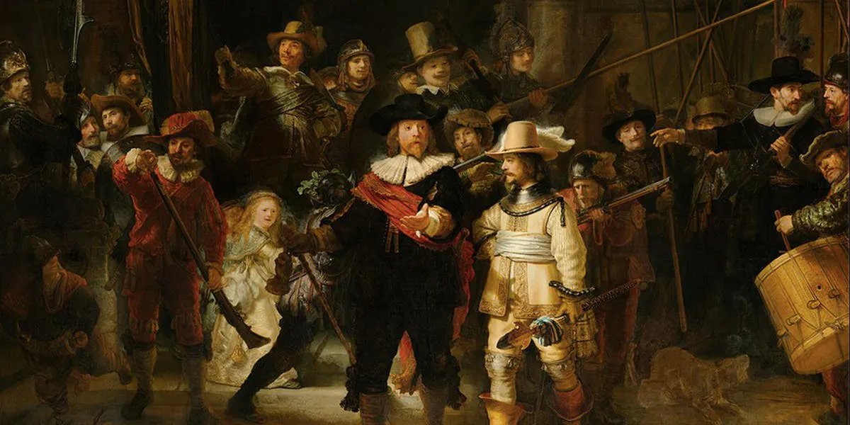 La ronda de noche de Rembrandt se está restaurando públicamente