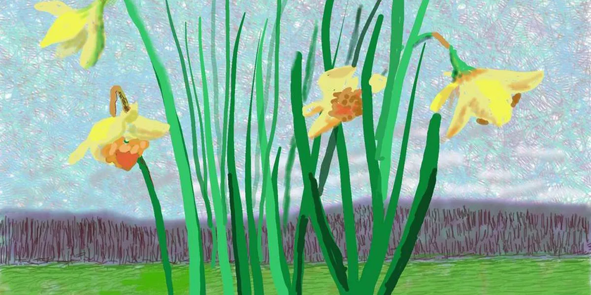 David Hockney, Do remember they can't cancel the spring (detail), 2020, image © David Hockney