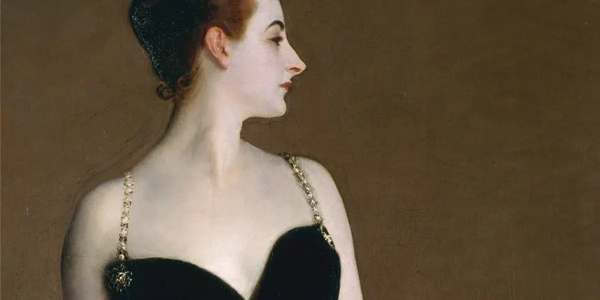 John Singer Sargent, Madame X, 1883-1884, huile sur toile, 208,6 x 109,9 cm (détail). Photo domaine public
