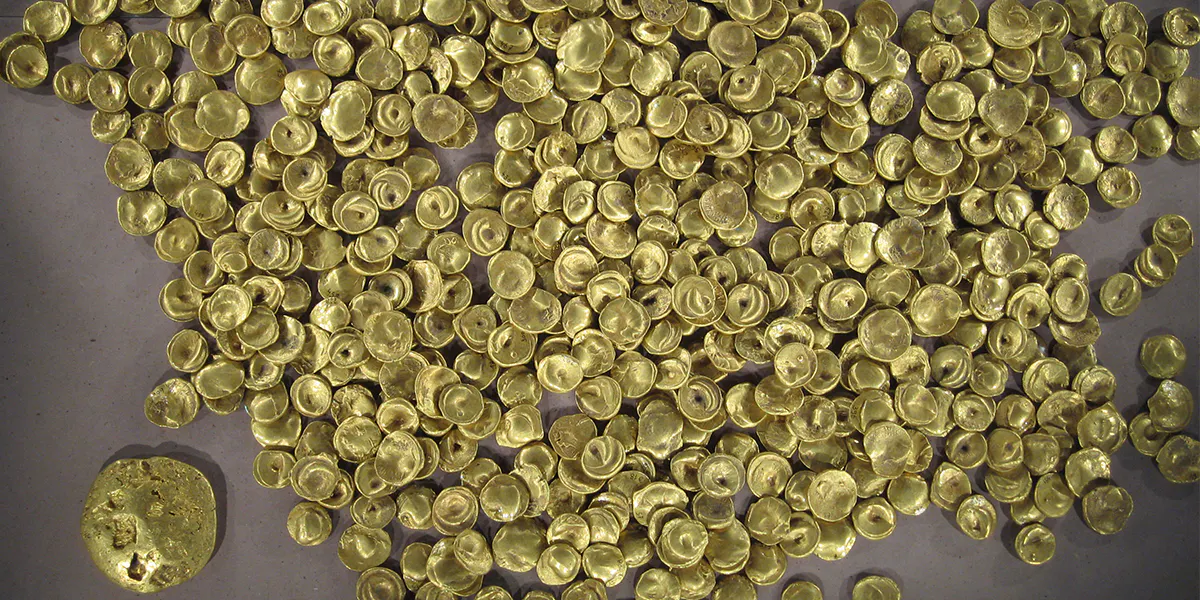 Kelten-Goldschatz von Manching. Foto gemeinfrei (Detail)