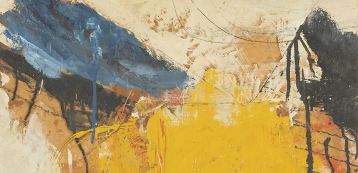 Willem de Kooning (1904-1997), Ohne Titel, Ölfarbe, Kohle und Collage, signiert, zwischen 1956 und 1960 | Foto: © Lehner Kunstauktionen (Detail)