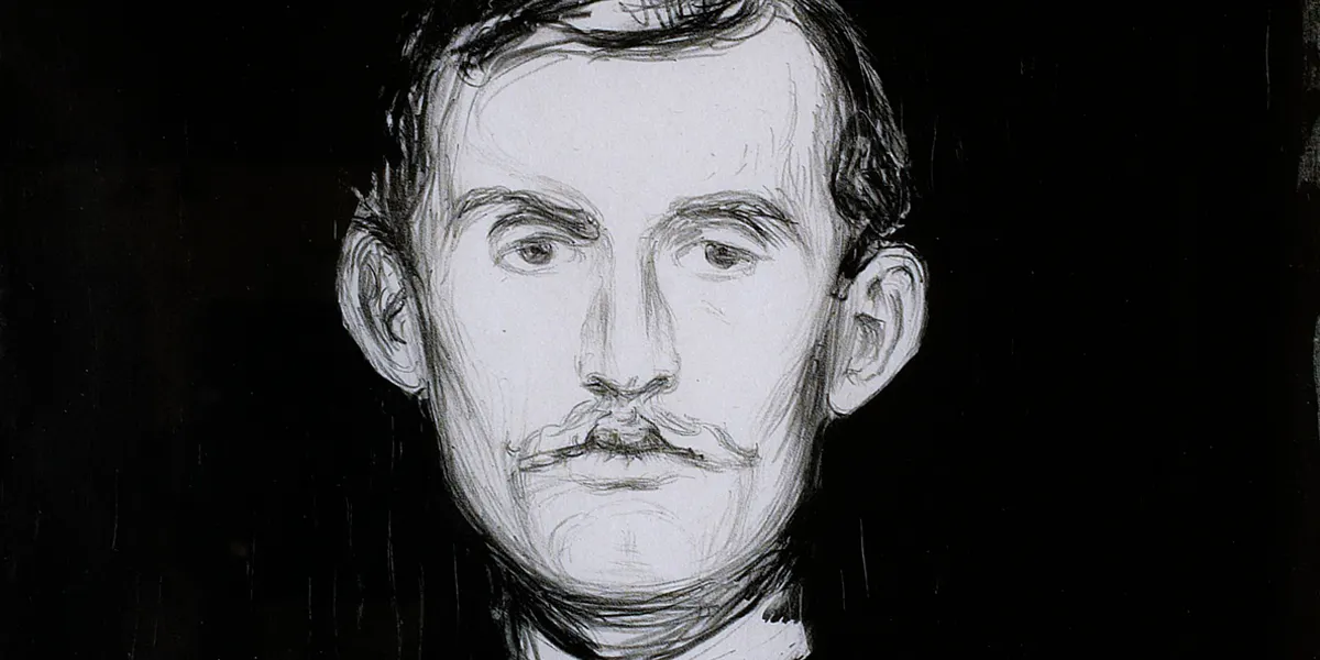 Edvard Munch, Autoportrait (détail), 1895, Thielska Galleriet, Tord Lund, image CCØ