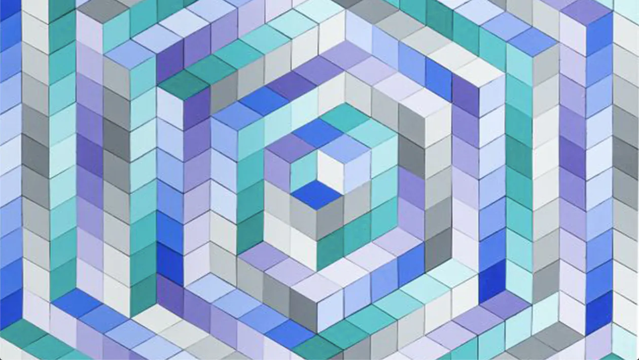 Victor Vasarely (1906 - 1997), Geometrische sechseckige Komposition, Collage, Acryl, Karton, Holz, signiert, ca. 1990 | Foto: © Lehner Kunstauktionen (Detail)