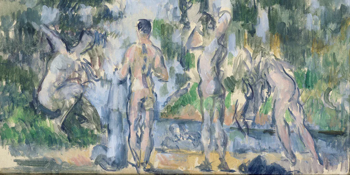 Paul Cézanne, Baigneurs (© 2024 RMN-Grand Palais / Hervè Lewandowski / RMN-GP / Dist. Photo SCALA, Firenze) (dettaglio)