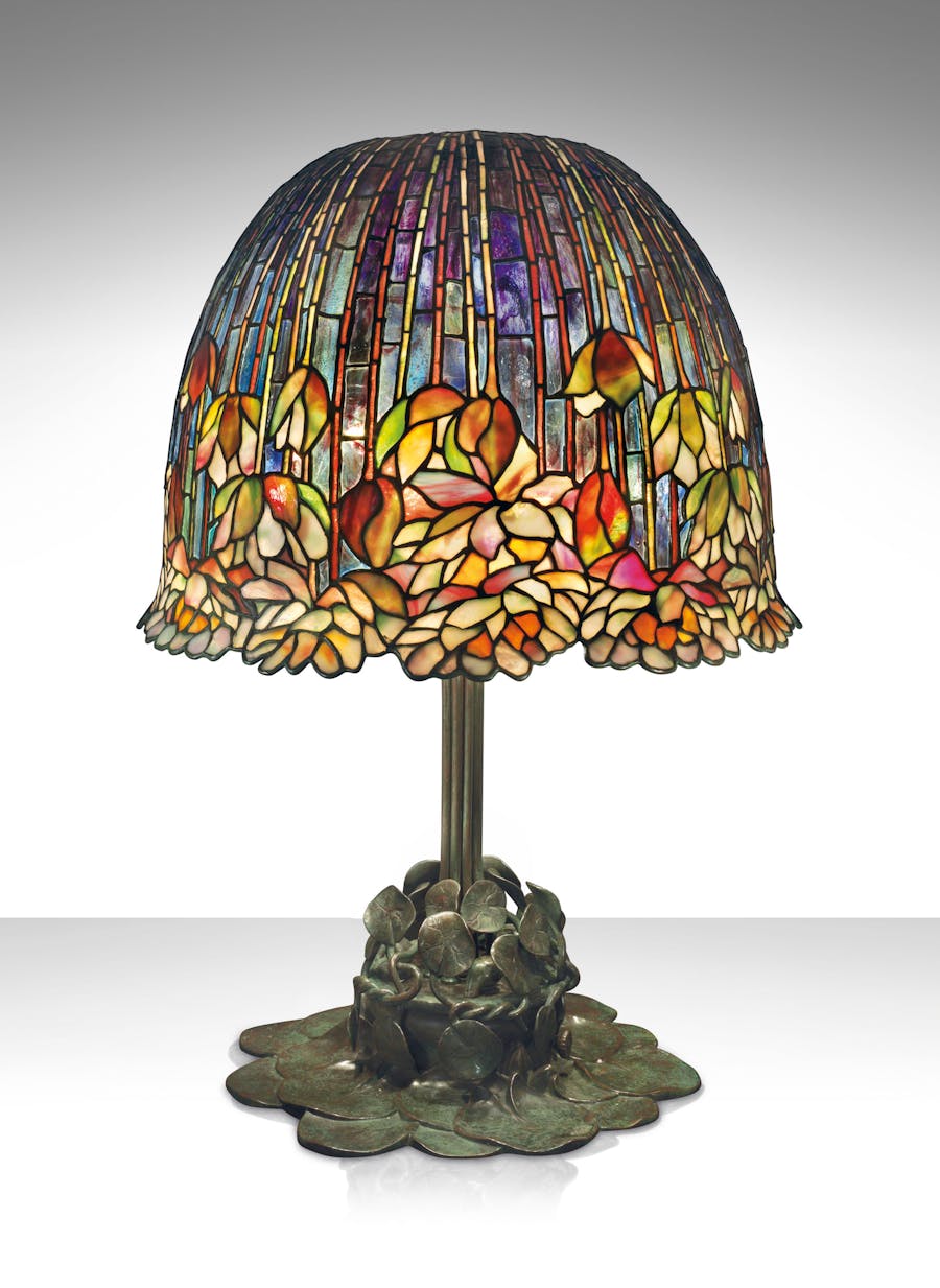 Tiffany Studios, A Rare and Important 'Pond Lily' Table Lamp, circa 1903. Sold for $3.37 million in 2018. Image: Christie's