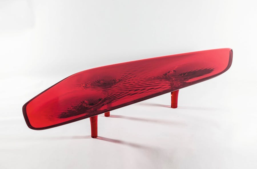 Zaha Hadid, Liquid Glacial Color Coffee Table, 2012. Photo: Sotheby's via Barnebys price bank