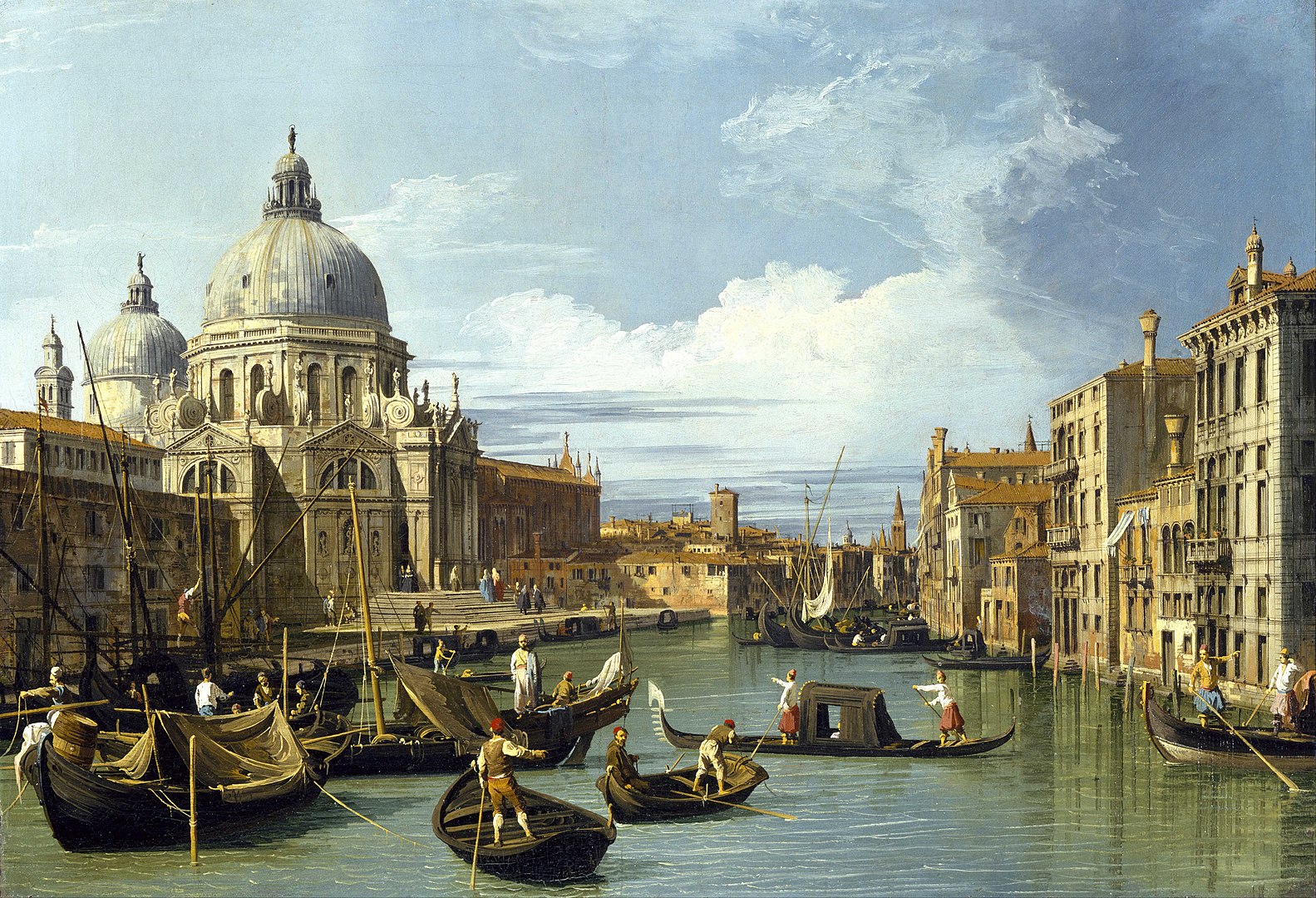 Canaletto (1697-1786), Roccoco landscape painting, ‘The Entrance to the Grand Canal, Venice’, c. 1730, 49.6 x 73.6 cm, Museum of Fine Arts, Houston. Photo: Wiki Commons