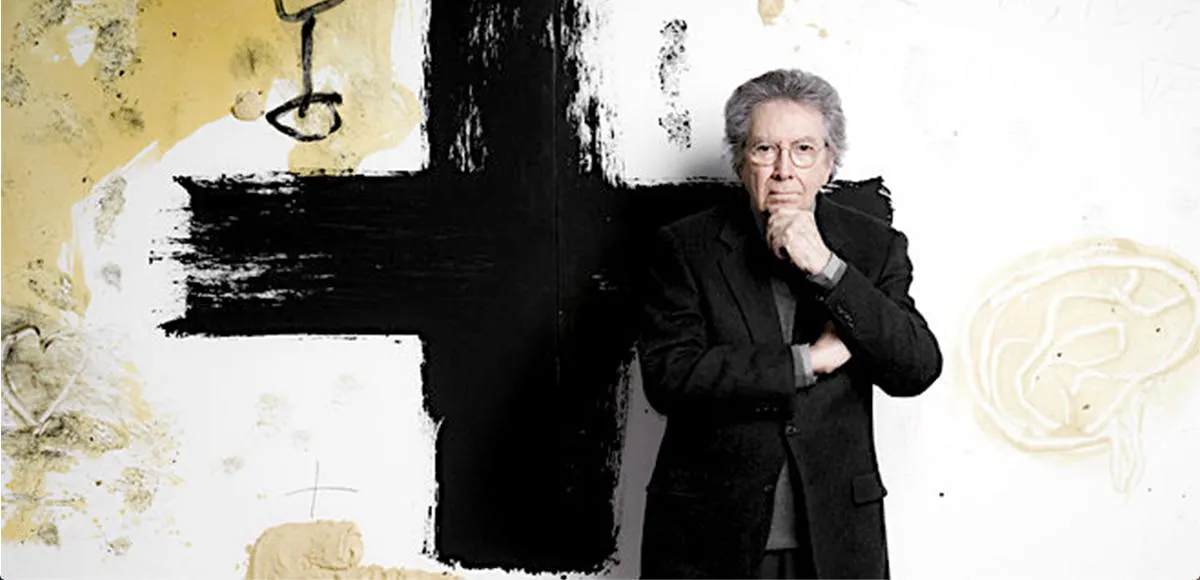 Antoni Tàpies. Imagen vía: Barnebys.se