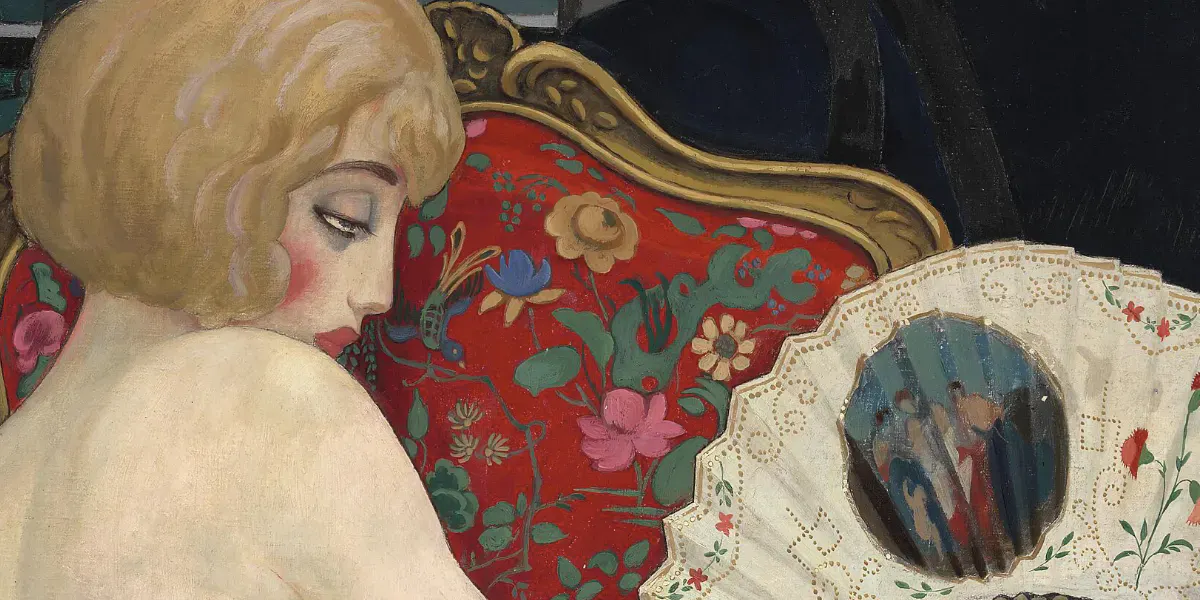 Gerda Wegener, I sommervarmen (Dans la chaleur de l'été), 1924, huile sur toile, 115 x 87 cm (détail). Photo © Bruun Rasmussen 
