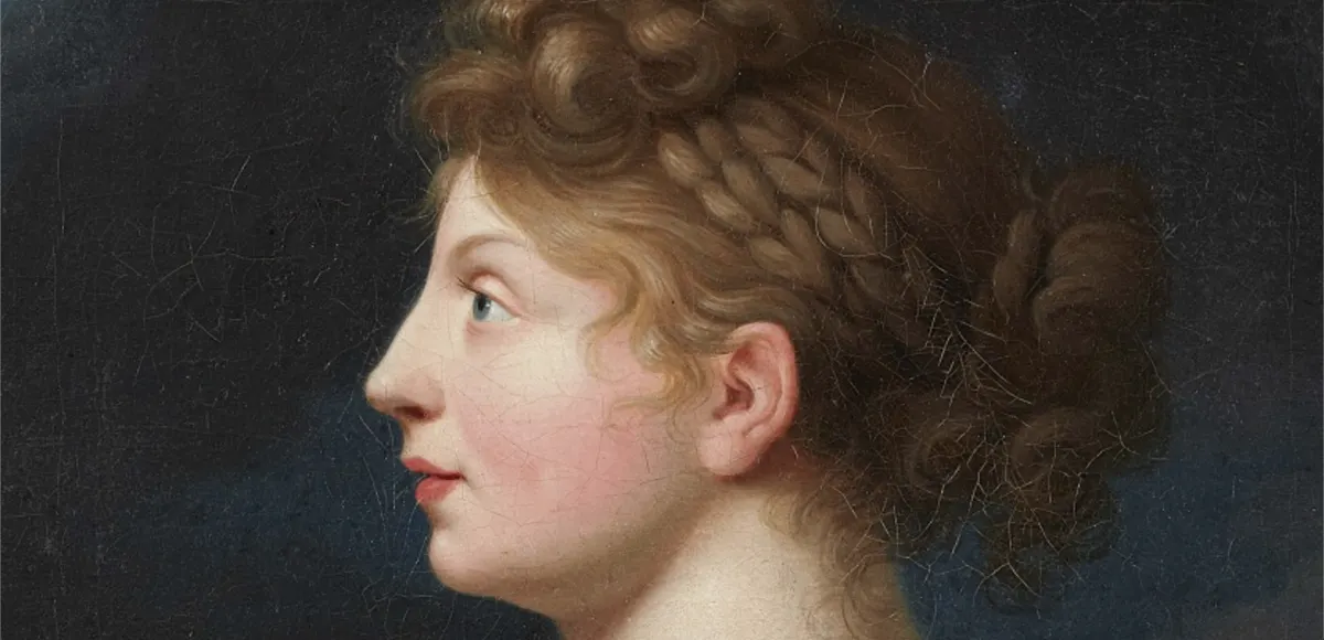 Johann Heinrich Schröder (1757 Meiningen 1812), Königin Luise von Preußen, Öl/Lwd., 1800 oder später | Foto: © Lempertz (Detail)