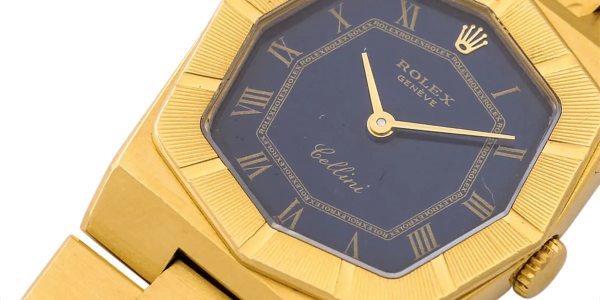 Rolex, Vintage Cellini, Ref. 4360, Damenuhr, ca. 1980er Jahre, 18K GG, Handaufzug-Werk Kaliber 1601. Foto © Eppli (Detail)