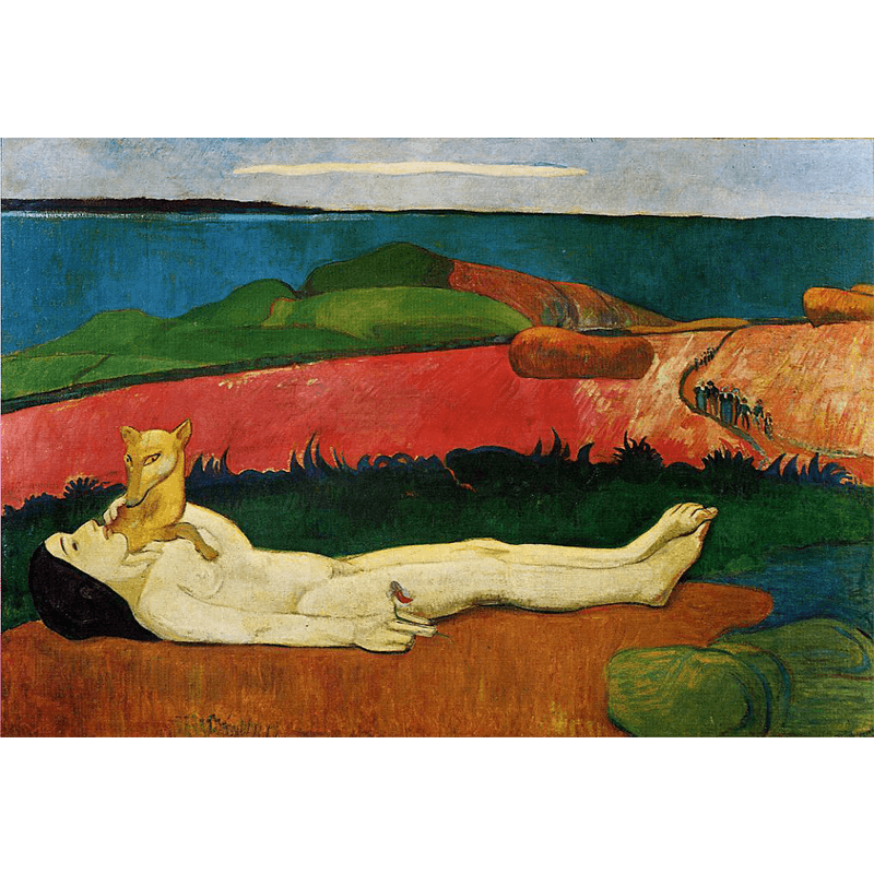 Paul Gauguin (1848-1903), The loss of virginity (The awakening of spring), 1891, oil on canvas, 90 x 130 cm, Chrysler Museum of Arts, USA. Public domain image