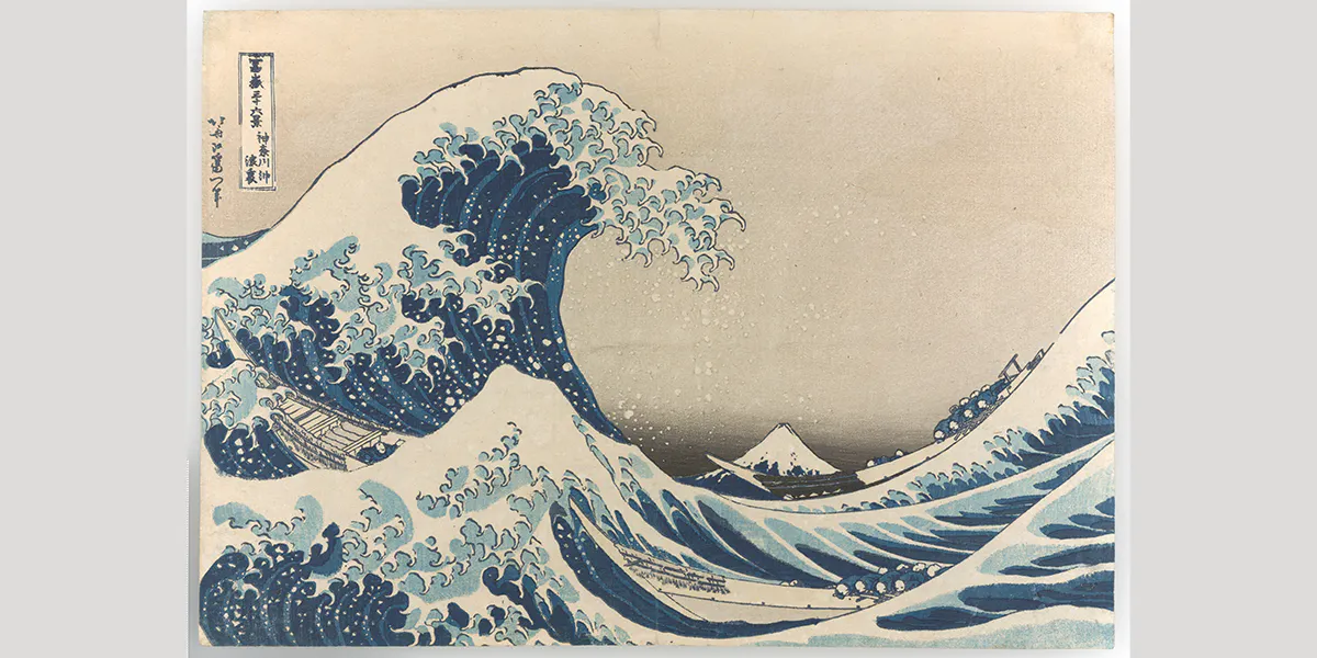 La "Grande onda", xilografia a colori di Katsushika Hokusai (1760-1849), 1830/32. Foto © Bayerische Staatsbibliothek