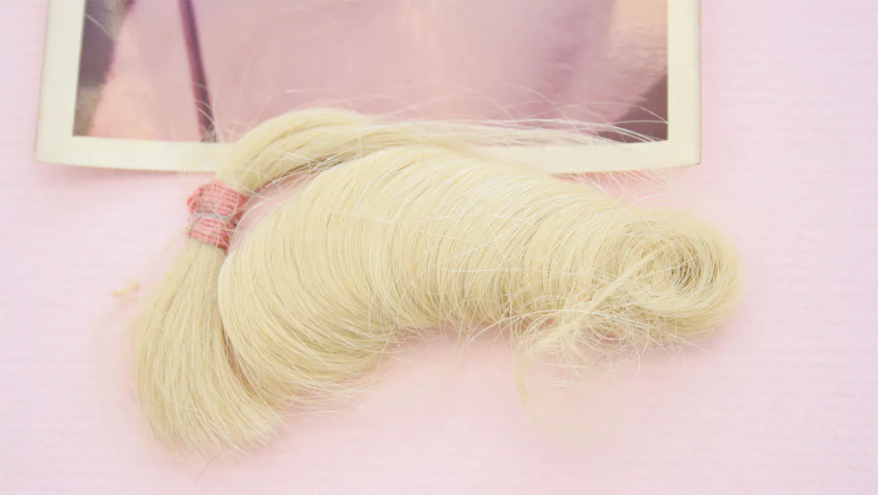 Marilyn Monroe 'Happy Birthday Mr President' lock of hair. Photo: Paul Fraser Collectibles
