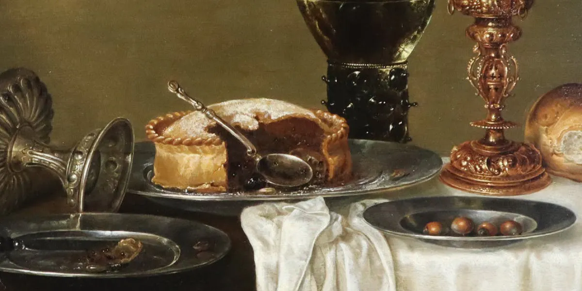Gerrit Willemsz Heda, ‘Still Life’, 1640, oil on oak panel, signed and dated, National Trust of Australia, Woodford Academy, NSW (detail). Photo public domain