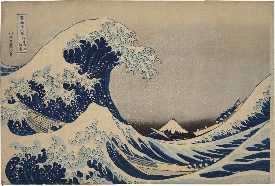Katsushika Hokusai, The Great Wave off Kanagawa, from the Thirty-six Views of Mount Fuji series, late 1831, woodblock print. Photo © Christie's
