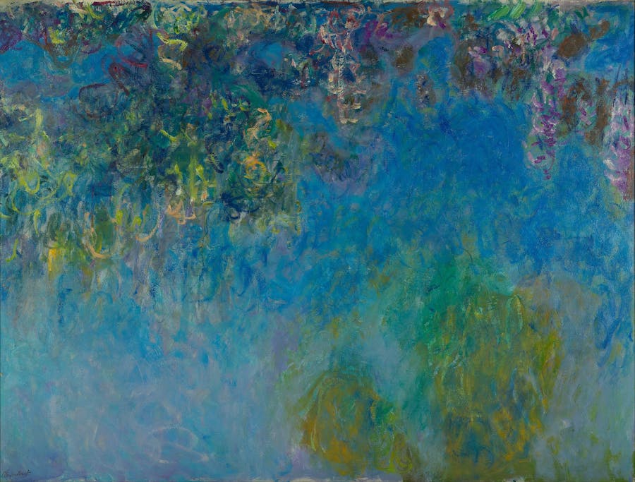 Claude Monet, ‘Wisteria (Glycine)’, c. 1925, oil on canvas, Gemeentemuseum Den Haag. Photo public domain