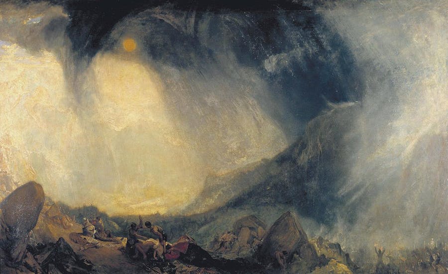 William Turner, 'Snow Storm, Hannibal and his Army Crossing the Alps', 1812, London, Tate Britain. Public domain image