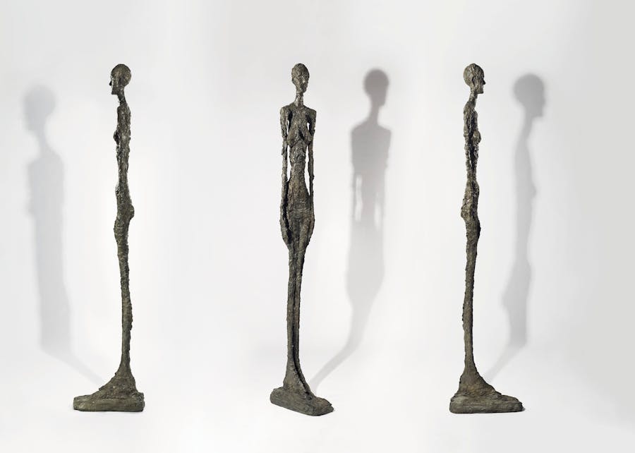 Alberto Giacometti (1901-1966), Grande Femme II, conceived 1960, bronze with patina, 276.5 cm. Image via Christie’s.