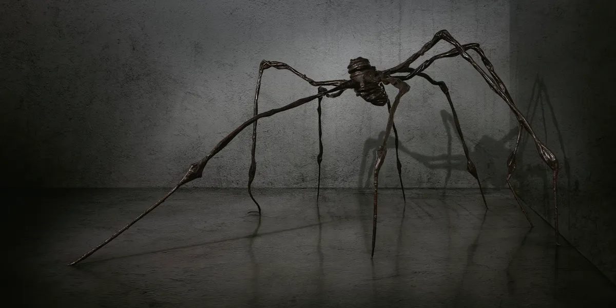 Louise Bourgeois (1911-2010), Spider, stamped with the artist's initials, number and cast date 'L.B. 2/6 1997', bronze, 326.3 x 756.9 x 706.1 cm. Image via Christie’s
