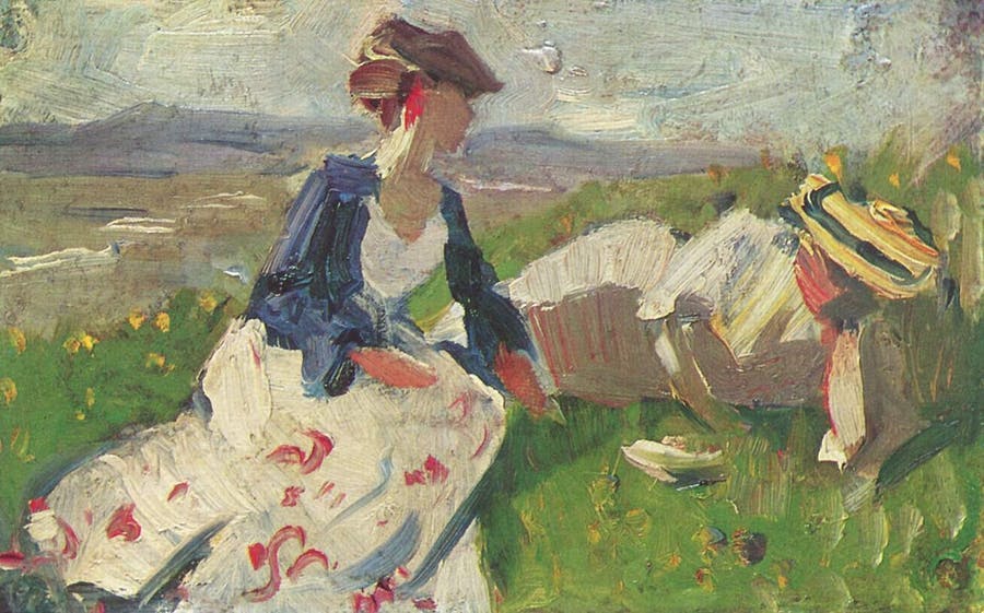 In the sketch ‘Two women on the mountain’ Franz Marc portrays Marie Schnür (left) and Maria Franck (right), Franz Marc Museum, Kochel am See in 1906. Photo public domain