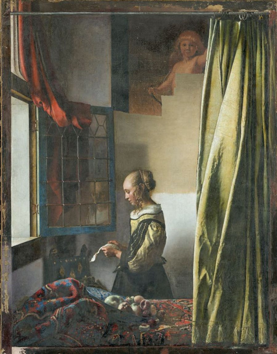 Johannes Vermeer, Girl Reading a Letter at an Open Window, circa 1657, Staatliche Kunstammlungen, Dresden, picture © SKD / Wolfgang Kreische