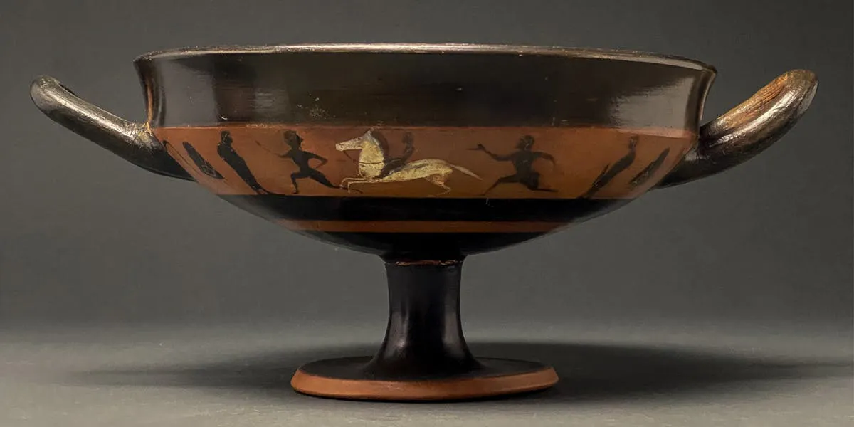 Poterie attique à pied Kylix, 500-400 av. J.-C., image © Pax Romana
