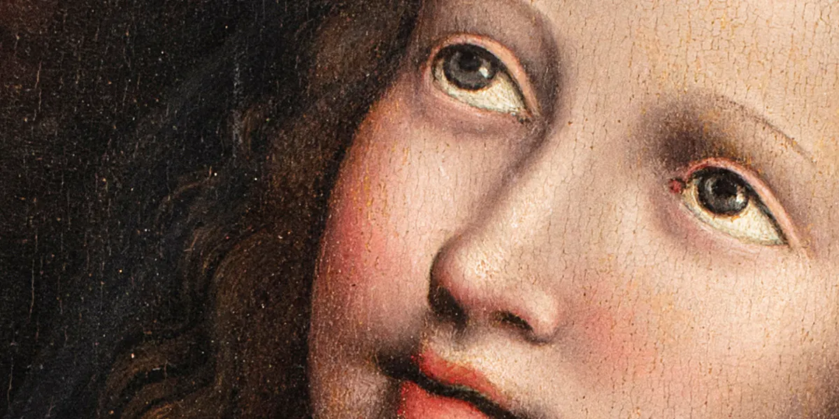 Giovanni Pietro Rizzoli ou Giampietrino (actif entre 1495 à 1549) (Attribué à), Marie-Madeleine repentante  (détail), huile sur panneau, image © Rossini 