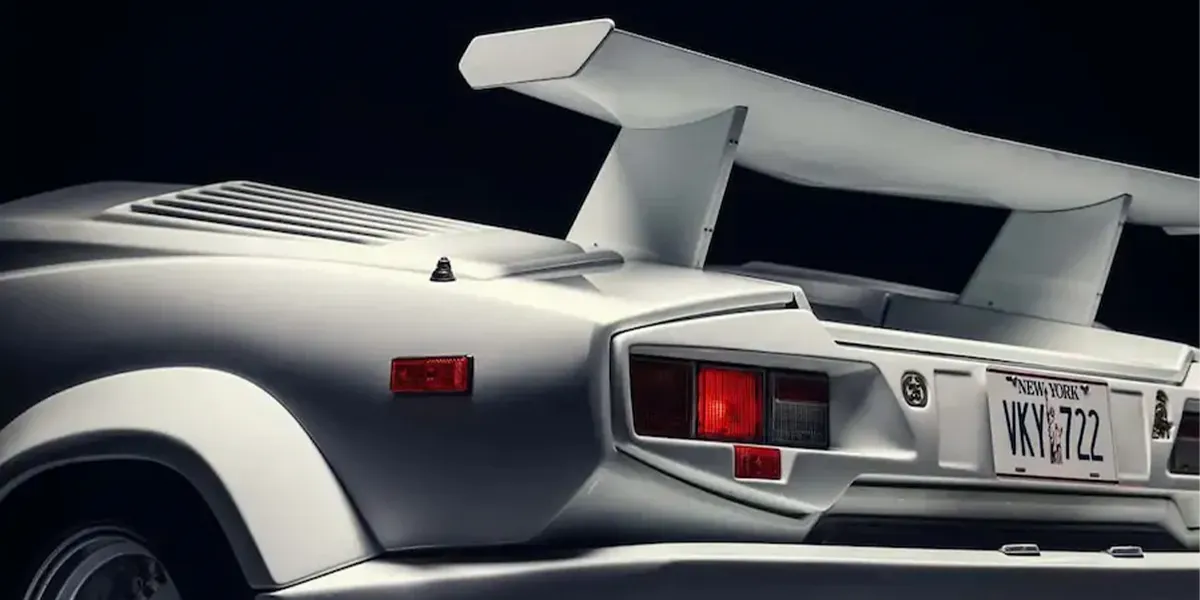1989 Lamborghini Countach 25° Anniversario da "The Wolf of Wall Street". Foto © RM Sotheby's (dettaglio)