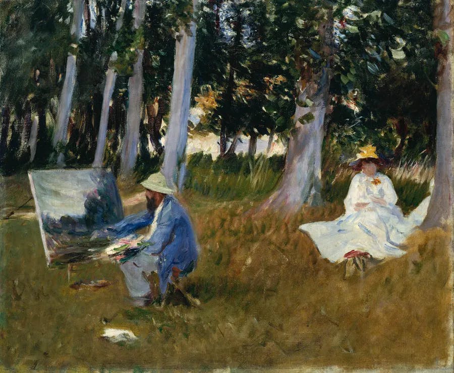 John Singer Sargent, Claude Monet Painting at the Edge of a Forest, 1885, oil on canvas, Tate Britain, London. Photo public domain