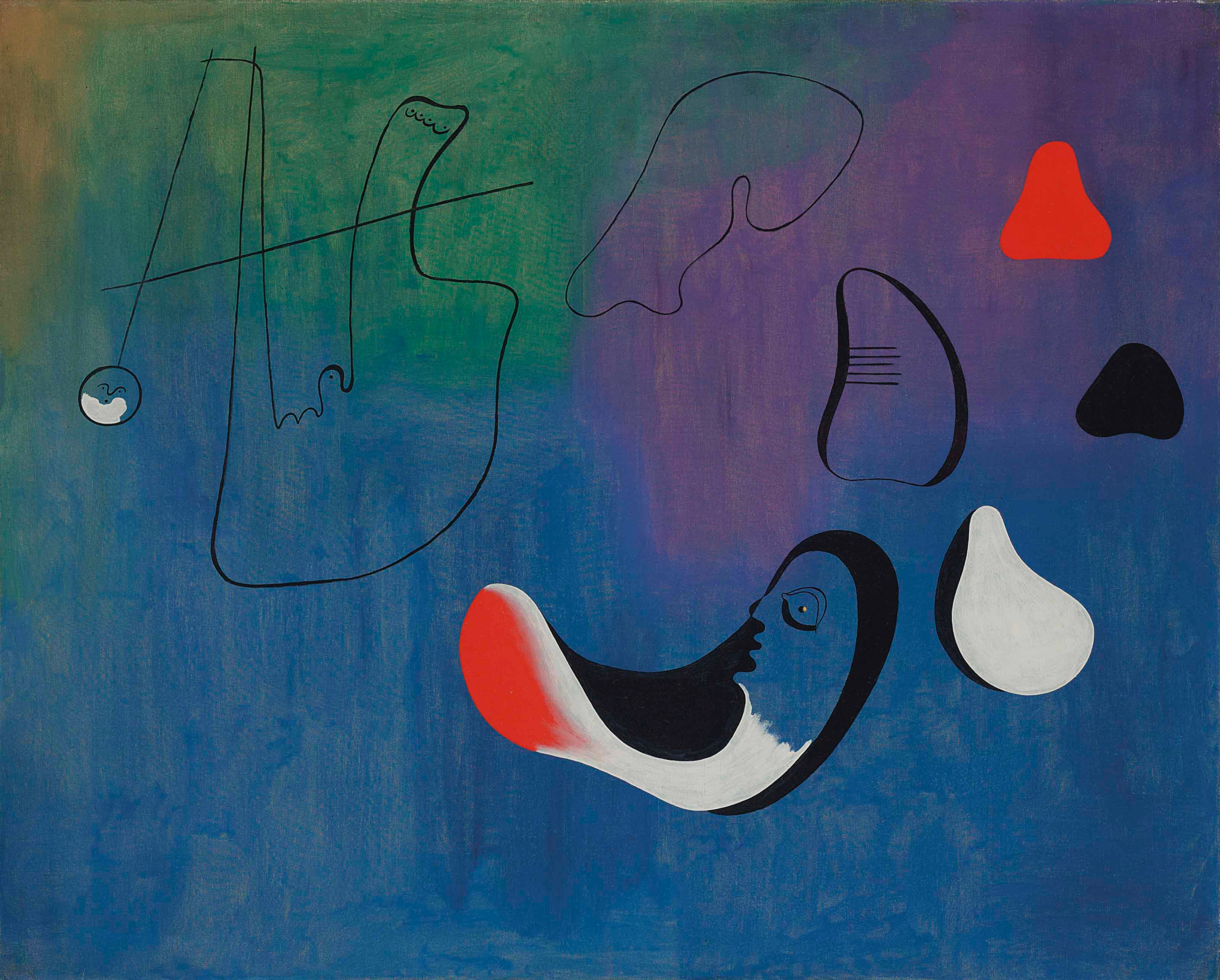 Joan Miró, Peinture, 1933. Vendida en Christie's en 2017 por 20 millones de euros. Foto © Christie's