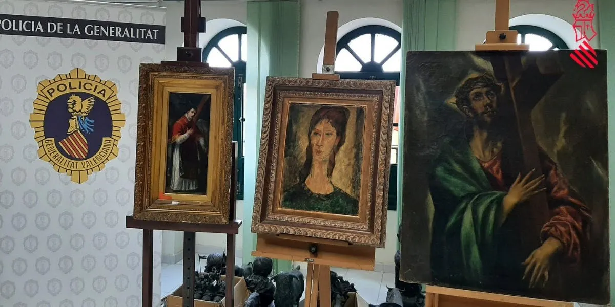 Drei gefälschte Kunstwerke konnten von der Polizei in Valencia sichergestellt werden | Foto: © Policía de la Generalidad (Detail)