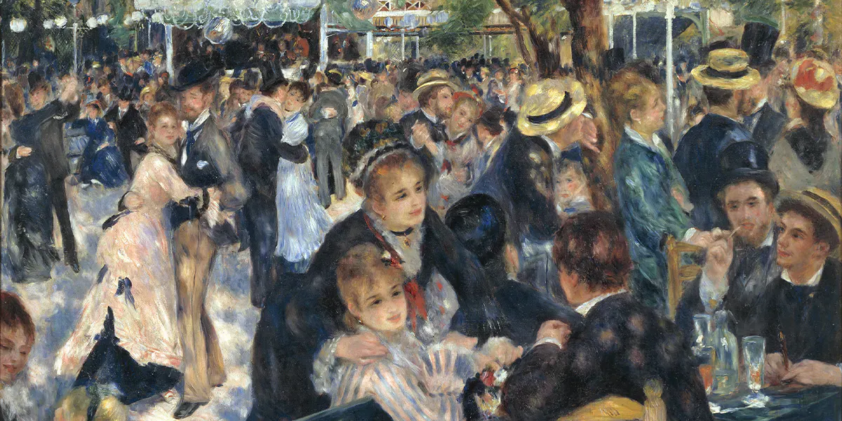 Pierre-Auguste Renoir, Le Moulin de la Galette, 1876, Musée d'Orsay, Paris. Photo du domaine public (détail)