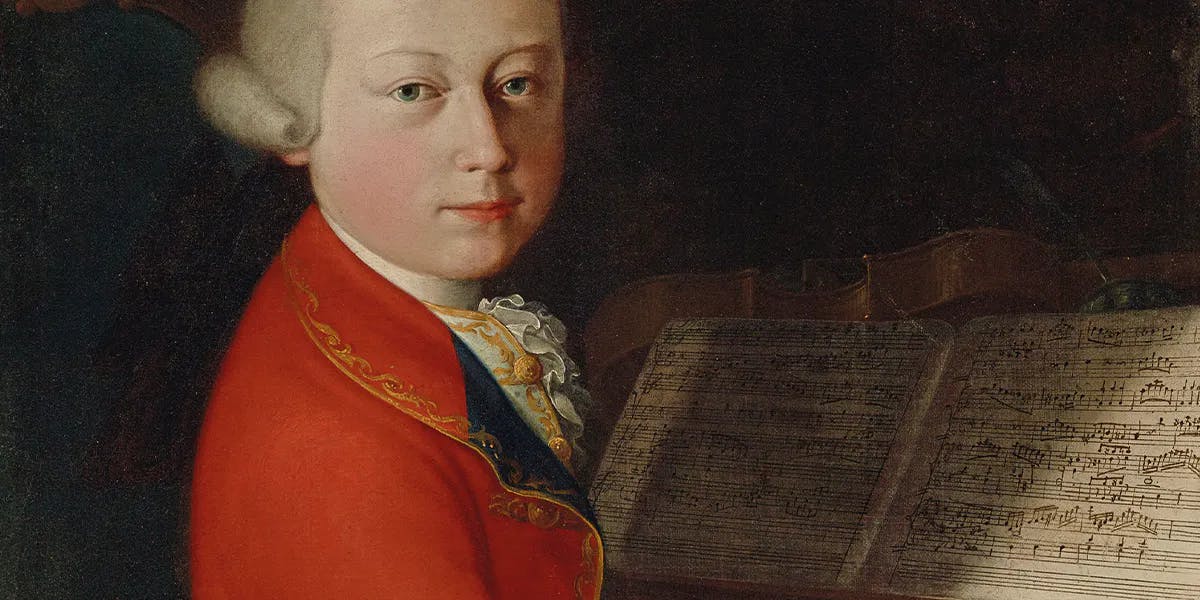 Giambettino Cignaroli (1706-1770) attr., Portrait of Wolfgang Amadeus Mozart at the age of 13 in Verona, 1770. Image © Christie's (detail)
