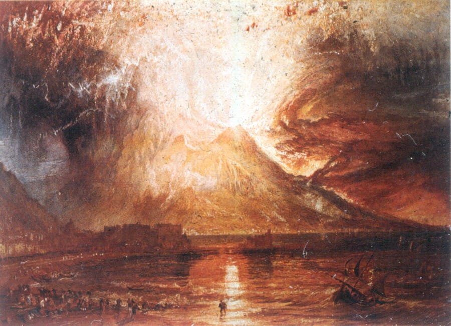 William Turner, Eruzione del Vesuvio, 1817, 28.6 x 39.7 cm, Yale Center for British Art, USA. Immagine di dominio pubblico