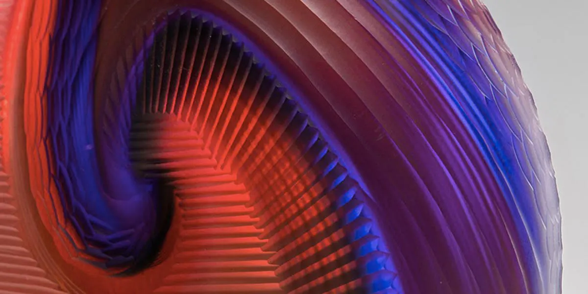 Lino Tagliapietra (born 1934), large vase [detail], Lino Tagliapietra, 2000. Photo © Della Rocca 
