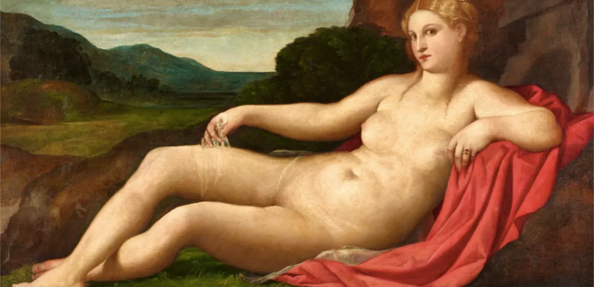 Jacopo Negretti, gen. Palma Vecchio, Liegende Venus in einer Landschaft, Öl/Lwd., 112 x 165 cm. Foto © Lempertz (Detail)