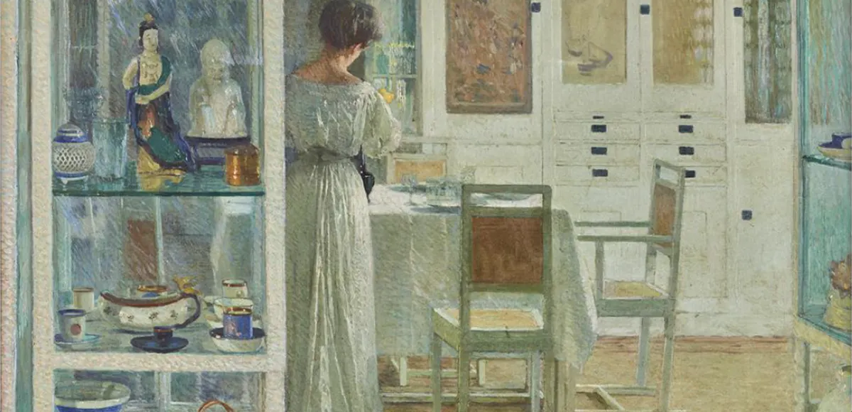 Carl Moll (1861-1945), Weißes Interieur, 1905, Öl/Lwd. | Foto: © Freeman's (Detail)
