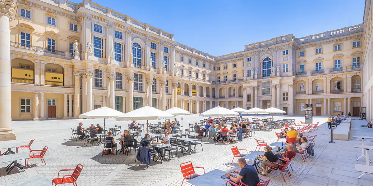 Schlüterhof. Photo © Fondation Humboldt Forum au Palais de Berlin / David von Becker (détail)
