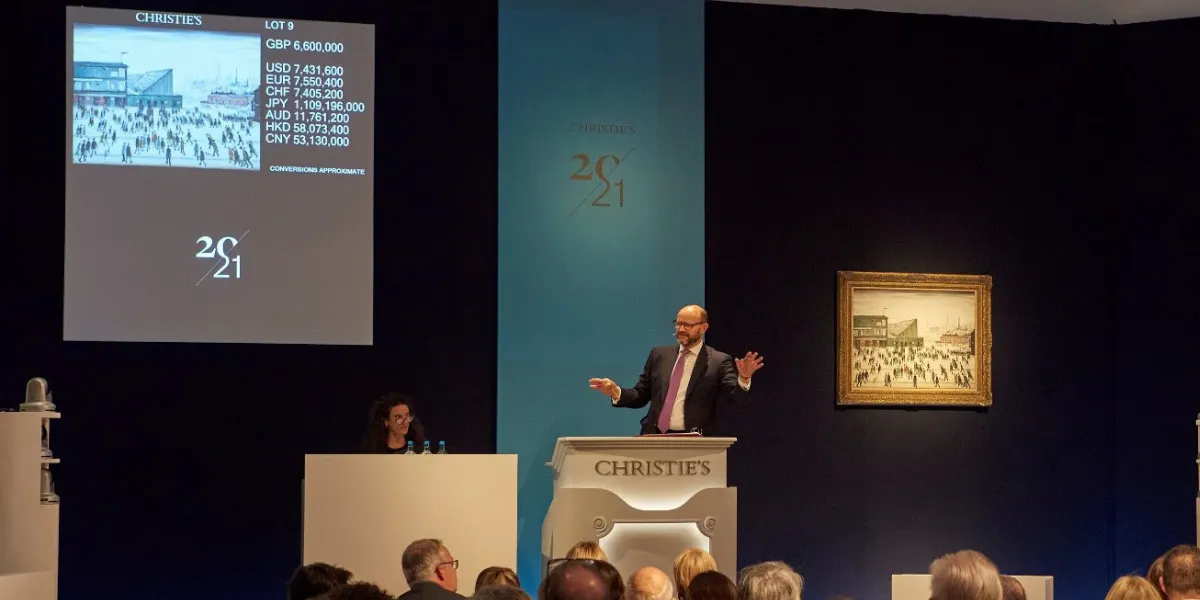 L.S. Lowry’s Going to the Match sold for £7,846,500 on the 19th of October at Christie's. Photo © Christie's