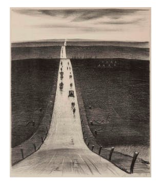 Christopher Richard Wynne Nevinson, The Road from Arras to Bapaume, 1918 Estimation basse: 59 000 EUR