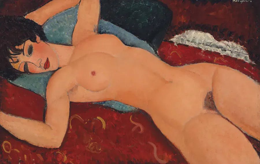 Amedeo Modigliani (1884-1920), Nu couché, 1917, oil on canvas, 60 x 92 cm, private collection, Long Museum, Chongqing. Public domain image
