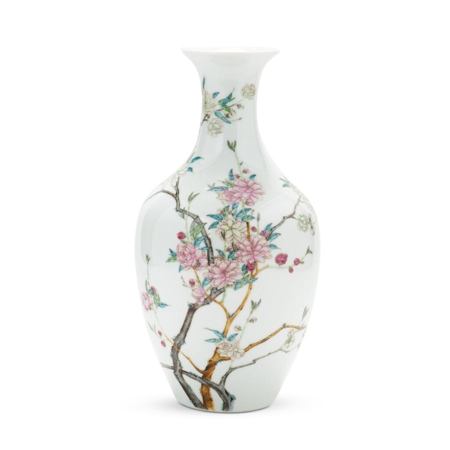A large ‘famille-rose’ ‘prunus’ vase, Republican period (1912-1949). Image © Sotheby's