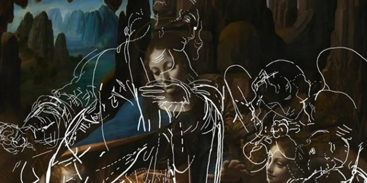 Verborgene Zeichnung unter Leonardo da Vincis Felsgrottenmadonna entdeckt