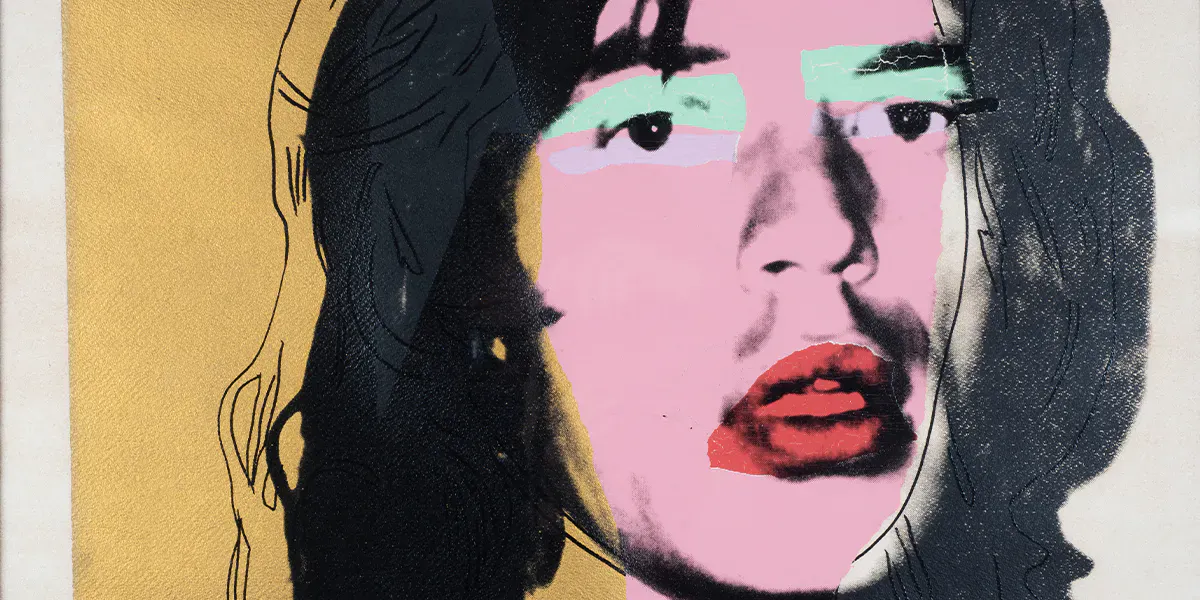 Andy Warhol, Mick Jagger, 1975, sérigraphie couleur sur papier, 110,5 x 73 cm (détail). Photo © Wannenes