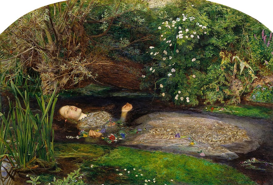 John Everett Millais, Ophelia, ca 1851. Foto via Wikimedia Commons