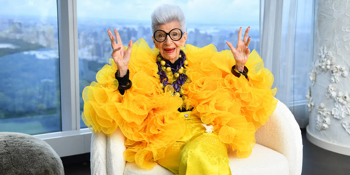 New York, New York, September 9: Iris Apfel's 100th Birthday Party at Central Park Tower on September 9, 2021. Photo by Noam Galai/Getty Images for Central Park Tower (detail)