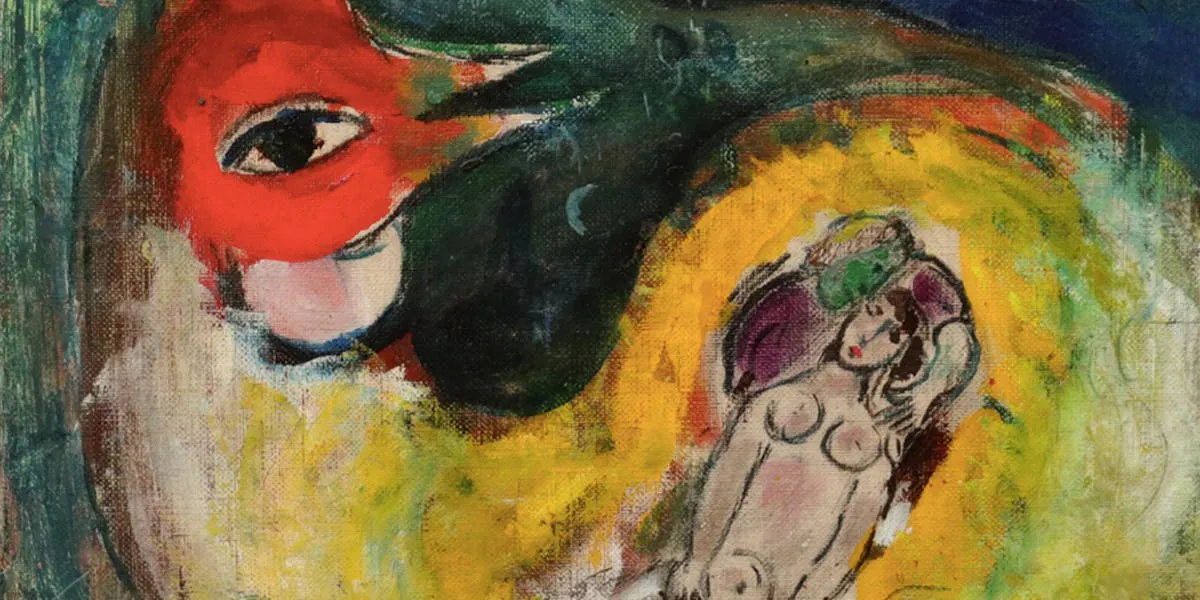 Marc Chagall, étude pour « Coq aux amoureux », 1947-50, image © Thierry-Lannon & Associés (détail)
