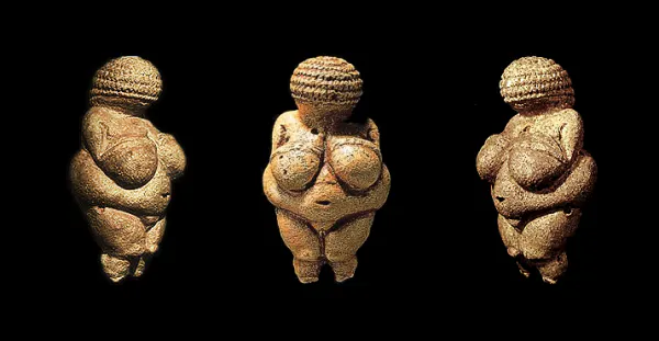 The Venus of Willendorf, estimated to have been made in 30,000 BCE, currently located in Natural History Museum, Vienna